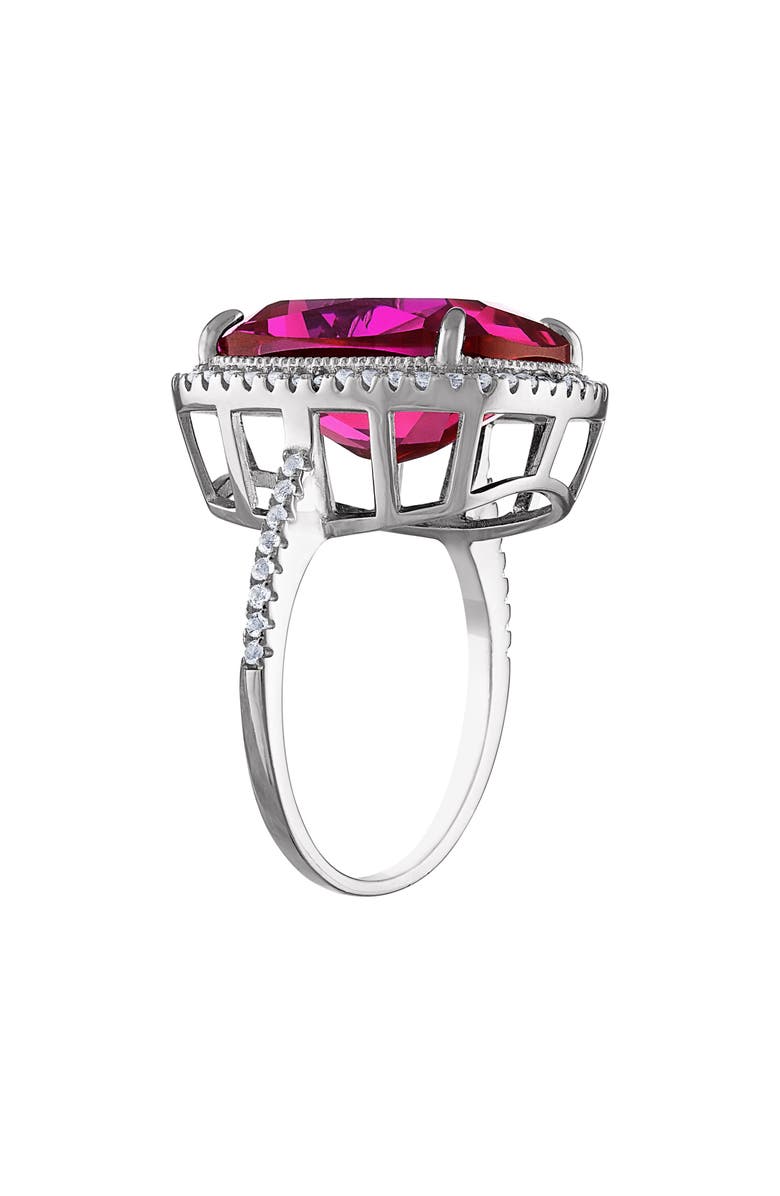 FZN Sterling Silver Lab Created Pink Sapphire Ring, Alternate, color, Pink Sapphire