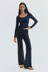 H&M Flared Fine-knit Trousers