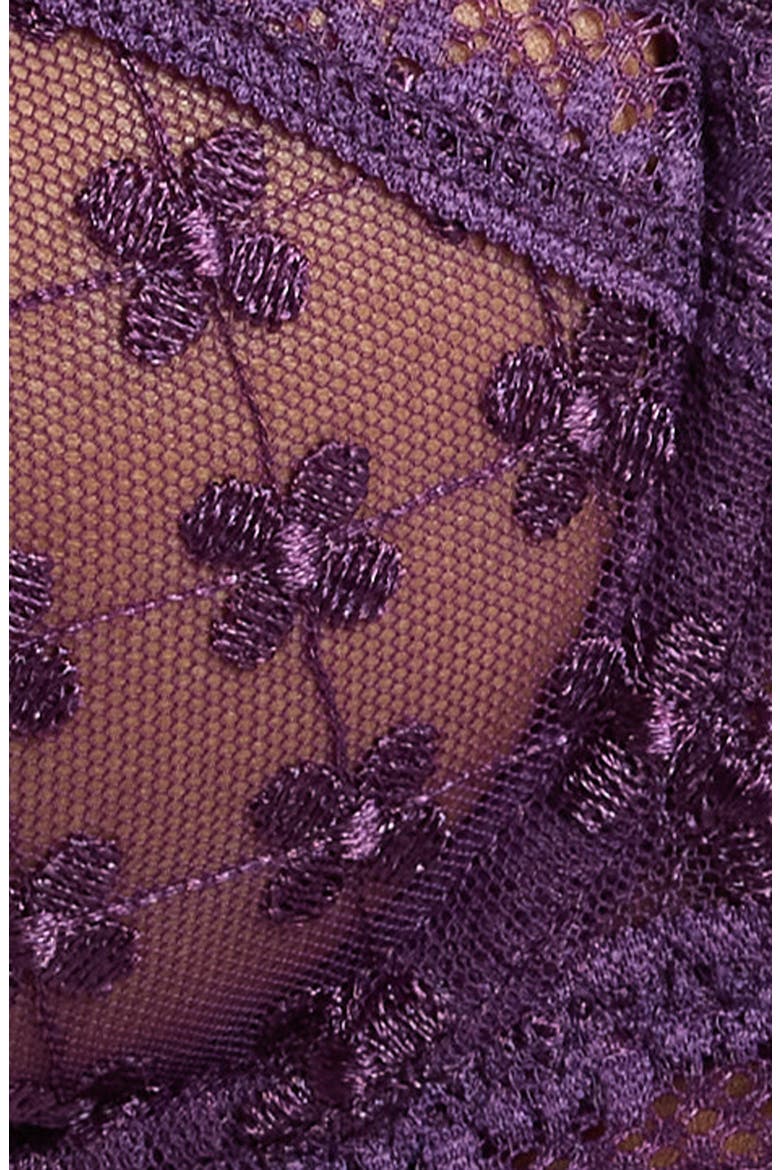 Hortense Embroidered Underwire Demi Bra, Alternate, color, EUPHORIA PURPLE
