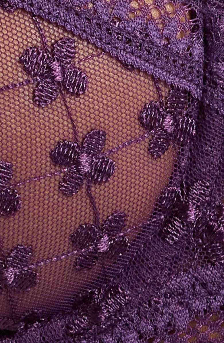 Simone Perele Hortense Embroidered Underwire Demi Bra, Alternate, color, Euphoria Purple