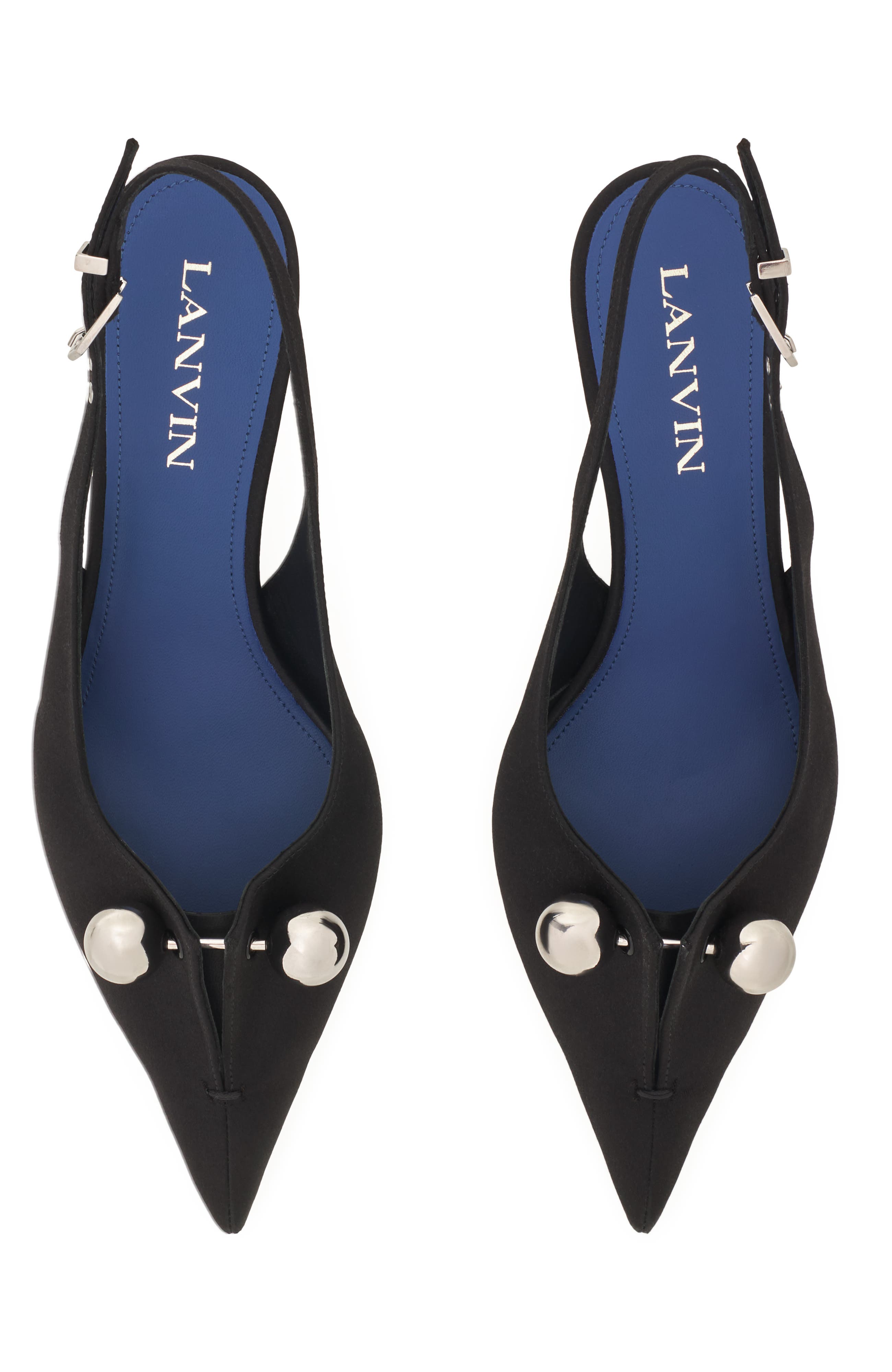 Lanvin Affinity Arch Slingback, Alternate, color, Black