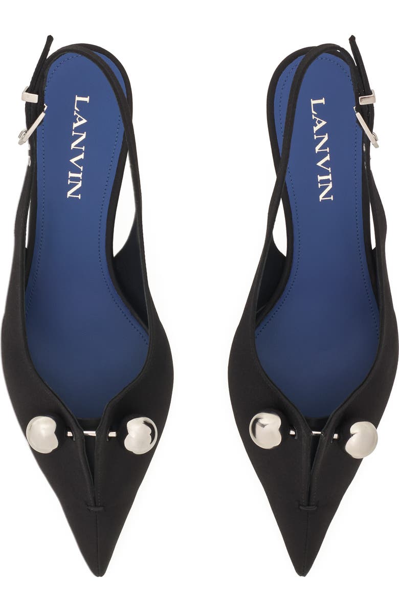 Lanvin Affinity Arch Slingback, Alternate, color, Black