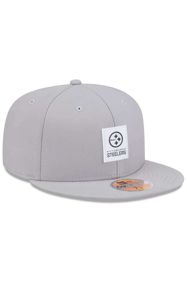 Men's New Era Gray Pittsburgh Steelers 2025 Sideline  59FIFTY Fitted Hat, Alternate, color, Gray