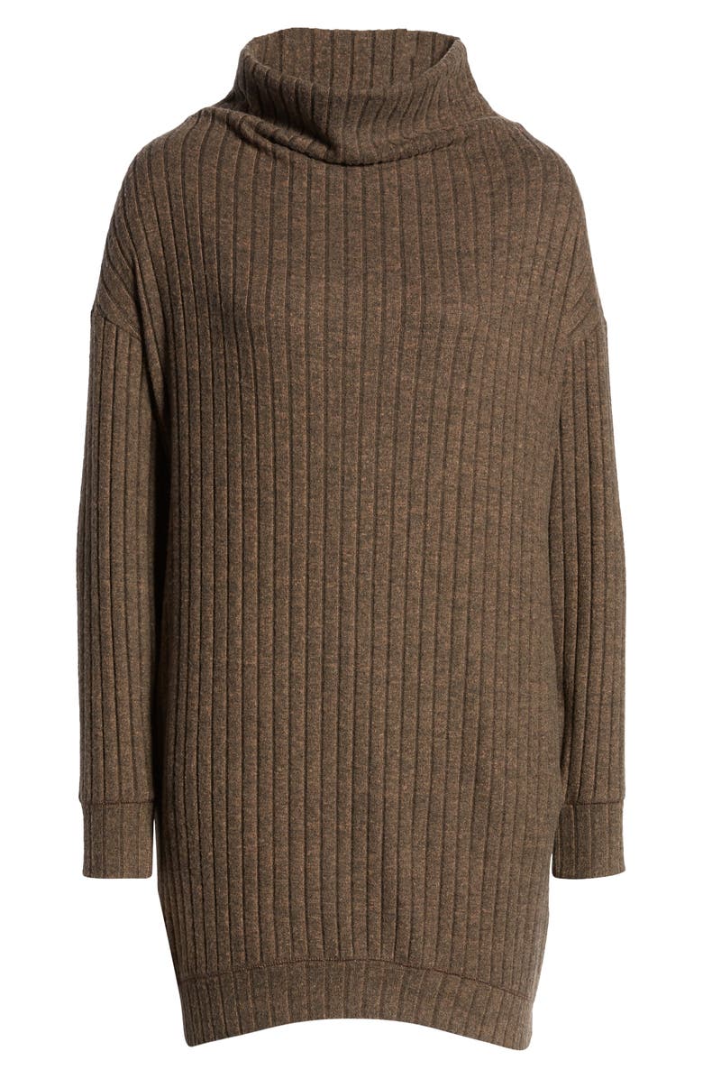 All in Favor Funnel Neck Rib Dress, Alternate, color, 