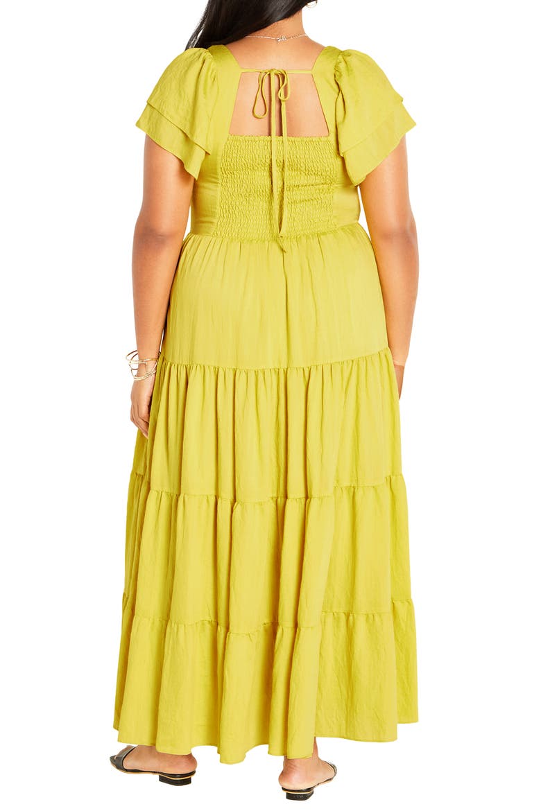 Ariella Tiered Dress, Alternate, color, LIME