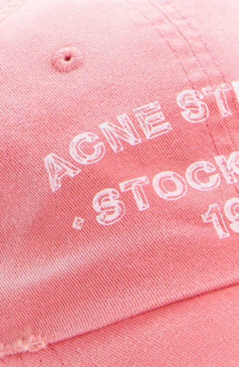 Acne Studios Cuddy Distressed Sun Kissed Ball Cap, Alternate, color, Red