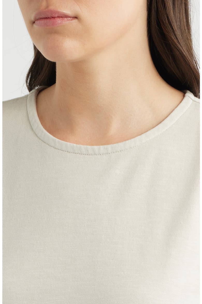 Crewneck Side Slit Organic Cotton Tank, Alternate, color, CHALK