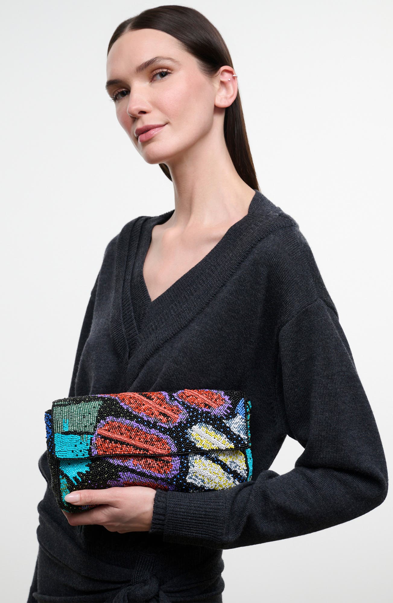 Timmy Beaded Shoulder Bag, Alternate, color, BUTTERFLY CHROME