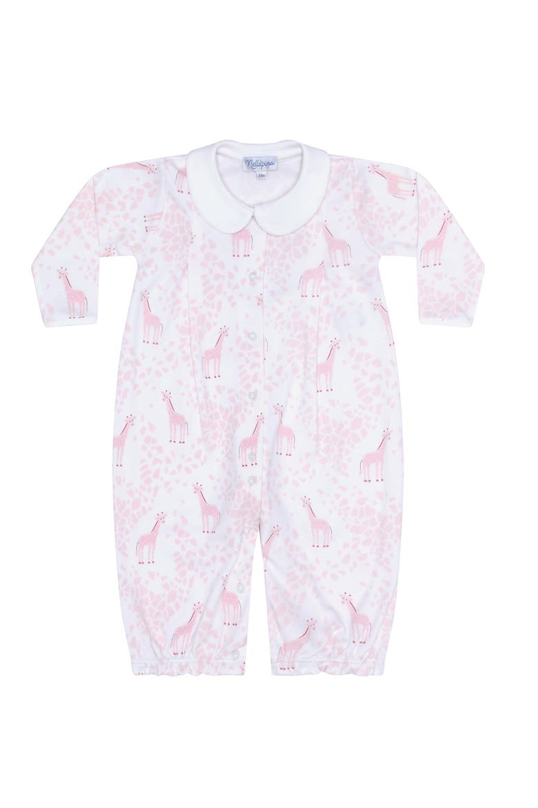 Pink Giraffe Print Converter Gown - Baby, Alternate, color, Pink