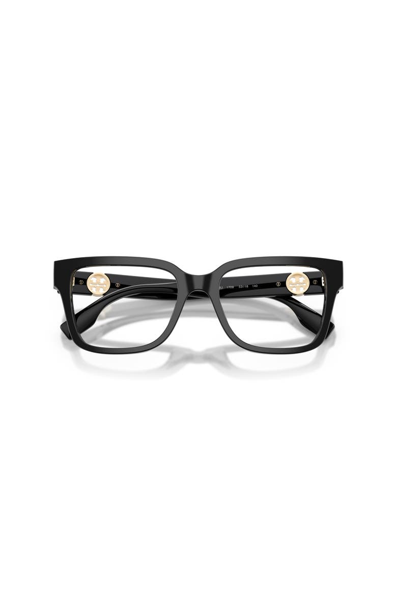 Tory Burch 53mm Square optical glasses, Alternate, color, Black