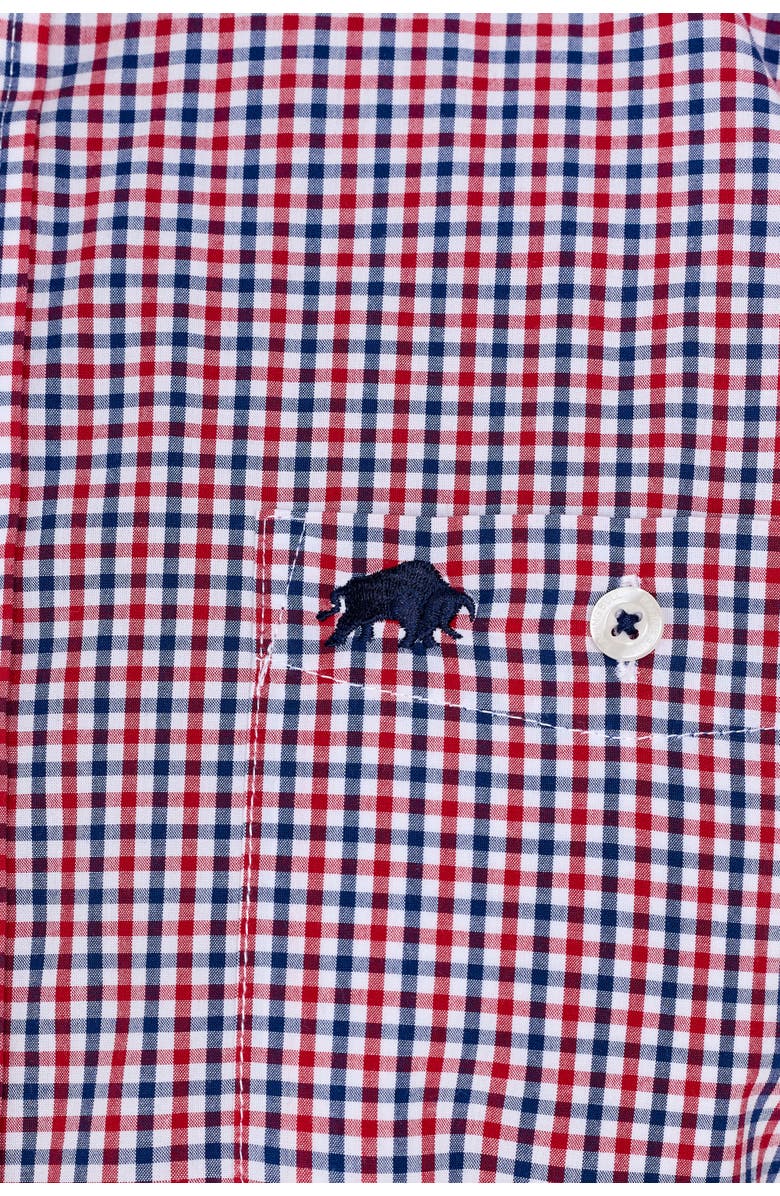 Raging Bull Short Sleeve Graph Check Poplin Shirt, Alternate, color, Red