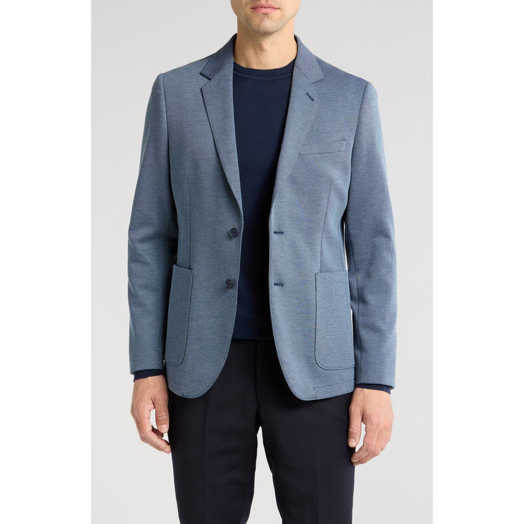 Nordstrom Rack Soft Knit Sport Coat In Navy Tuscan Texture