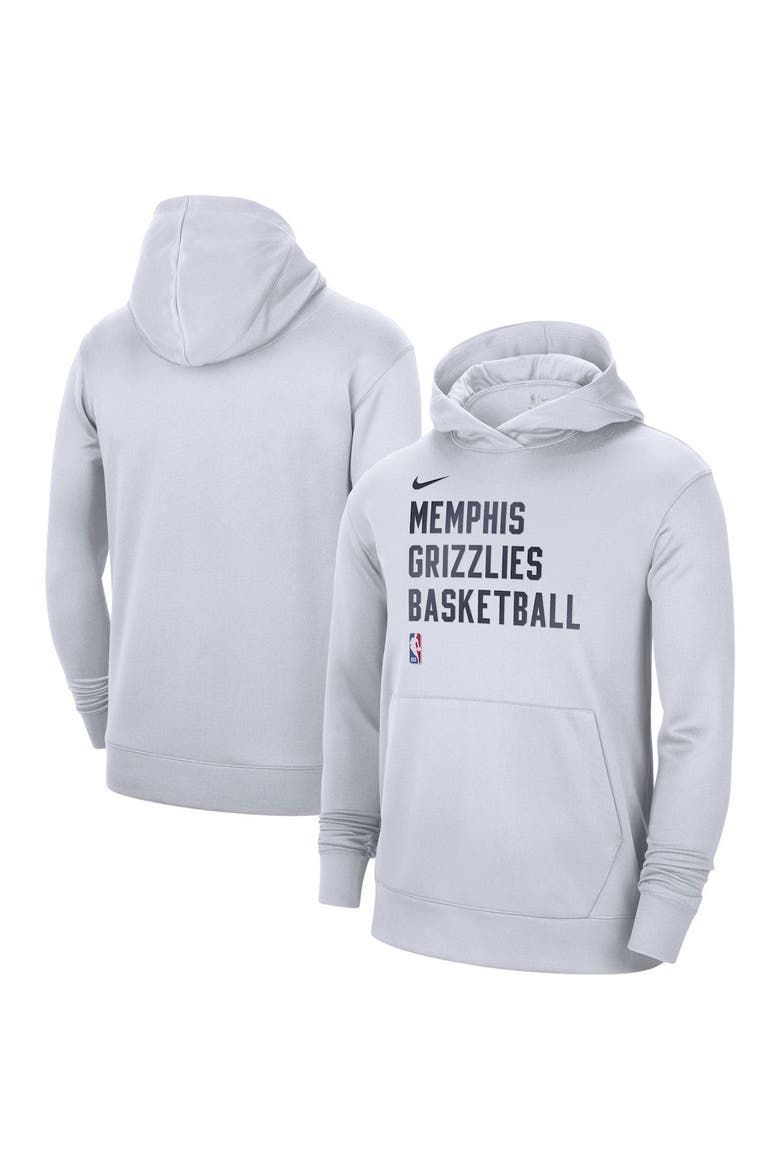 Unisex Nike White Memphis Grizzlies 2023/24 Performance Spotlight On-Court Practice Pullover Hoodie, Main, color, White