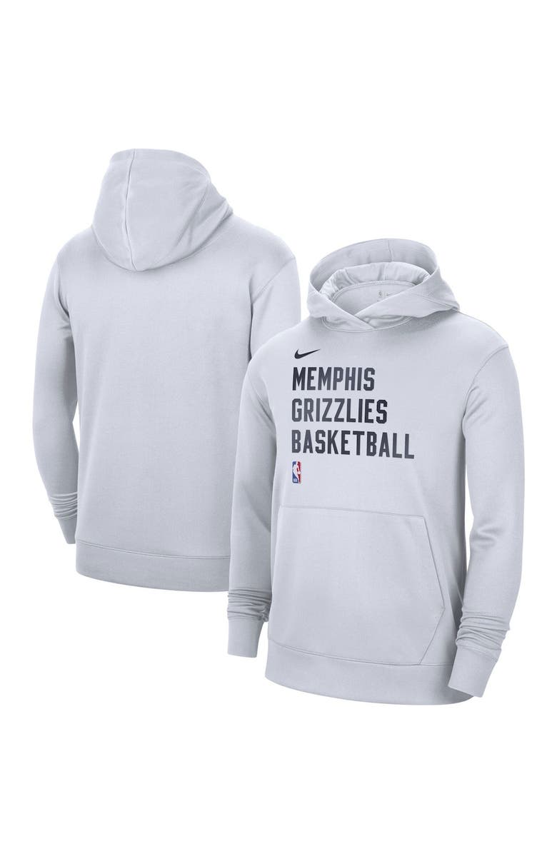 Nike Unisex Nike White Memphis Grizzlies 2023/24 Performance Spotlight On-Court Practice Pullover Hoodie, Main, color, White