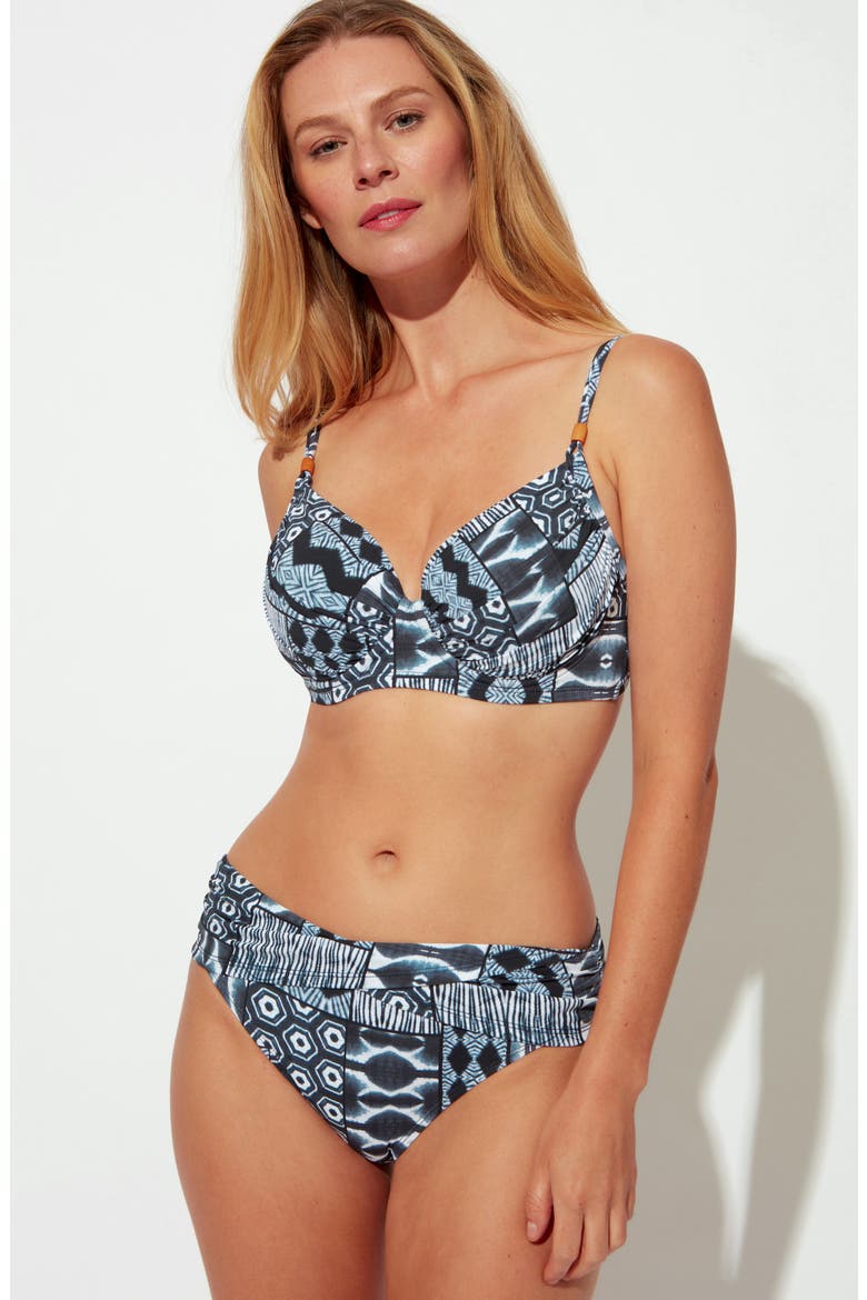 Island Time Sarong Hipster Bikini Bottoms, Alternate, color, NAVY