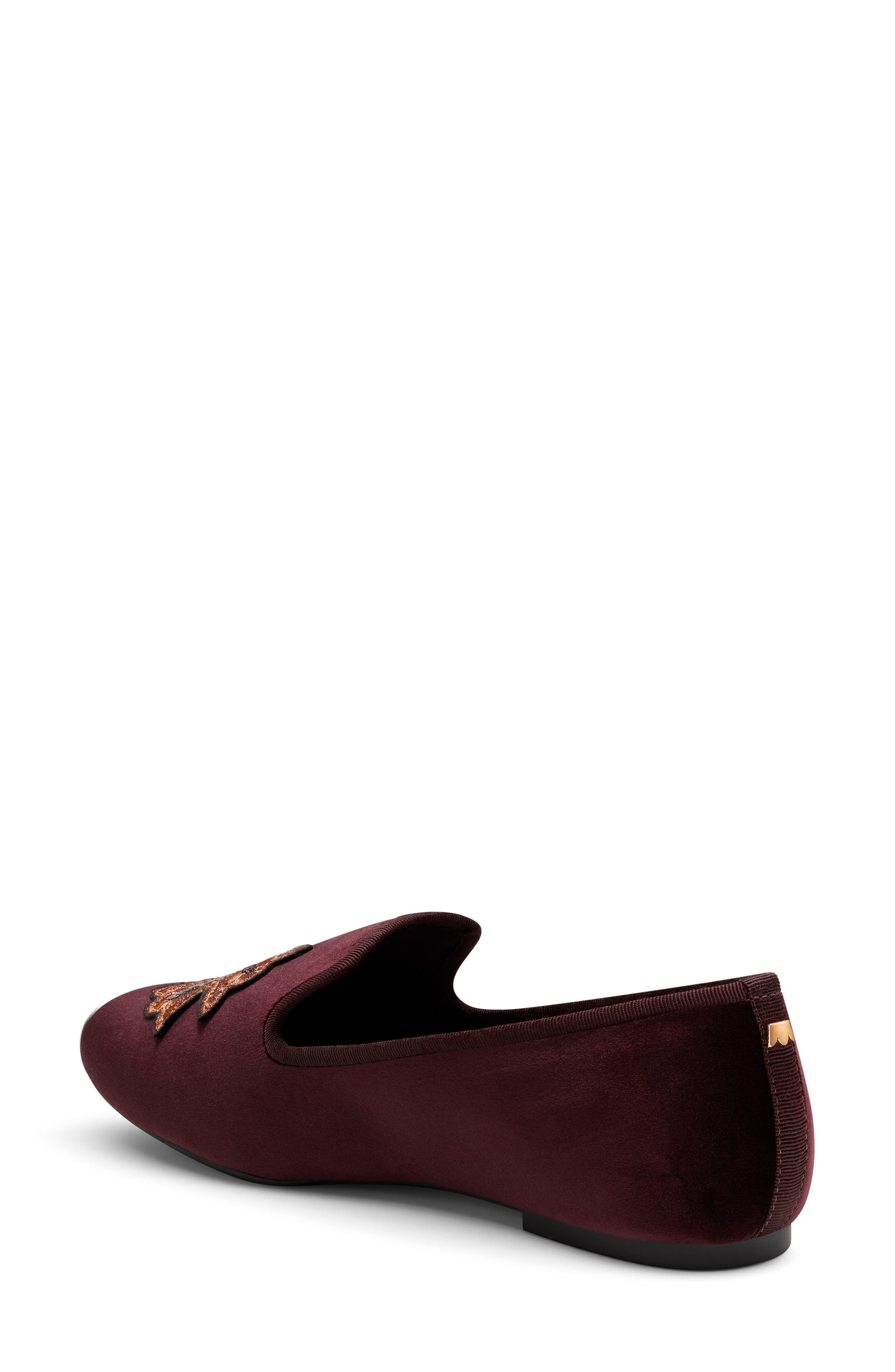 The Starling Loafer Velvet Embroidery, Alternate, color, BORDEAUX VELVET EMBROIDERY