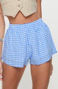 Princess Polly Beach House Gingham Cotton Blend Boxer Shorts