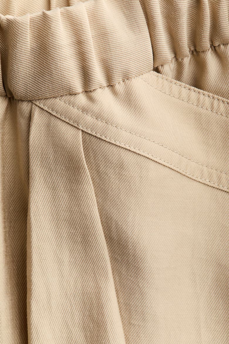 Lyocell-blend Drawstring Skirt, Alternate, color, Beige