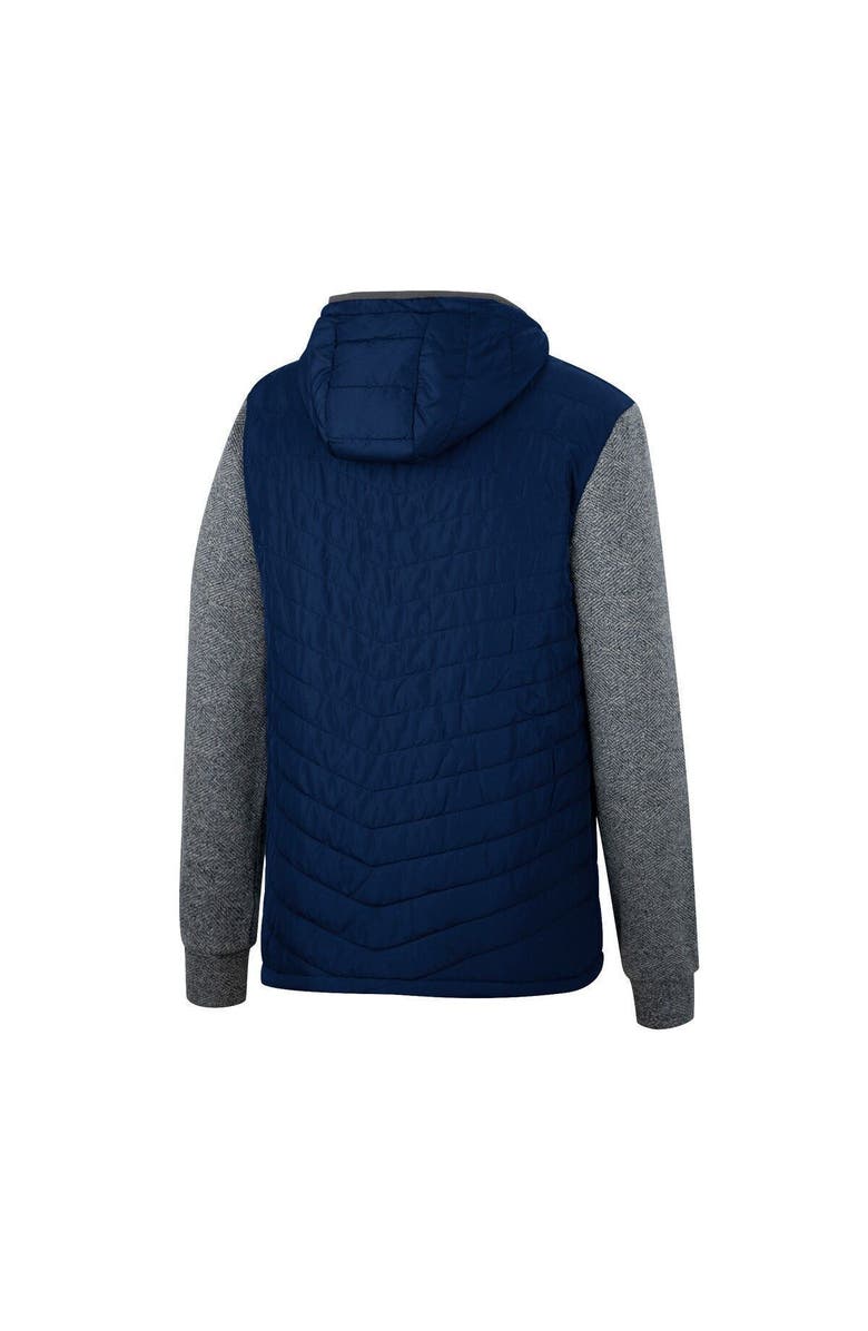 COLOSSEUM Men's Colosseum Navy Penn State Nittany Lions Course Herringbone Full-Zip Hoodie, Alternate, color,