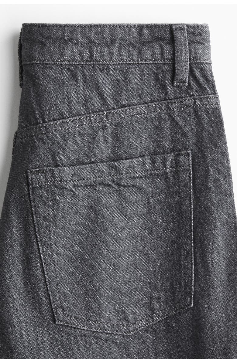 H&M Straight High Jeans, Alternate, color, Denim Gray