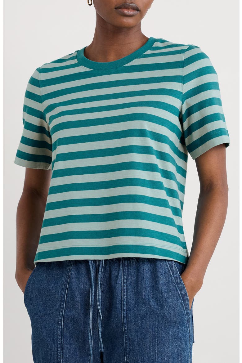 Copseland Stripe Organic Cotton T-Shirt, Main, color, SCALLION EMULSION