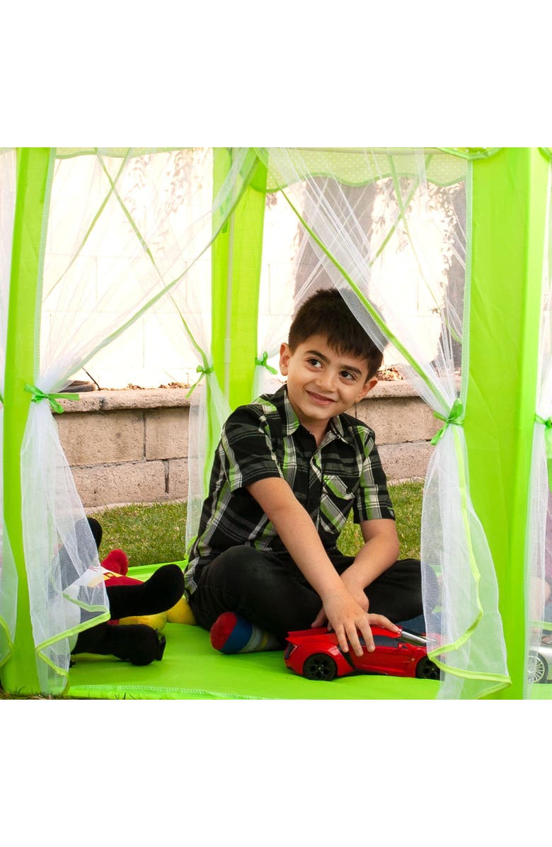 Toynk Green Hexagon Fantasy Castle Play Tent | 53 x 47 x 55 Inches, Alternate, color, Green