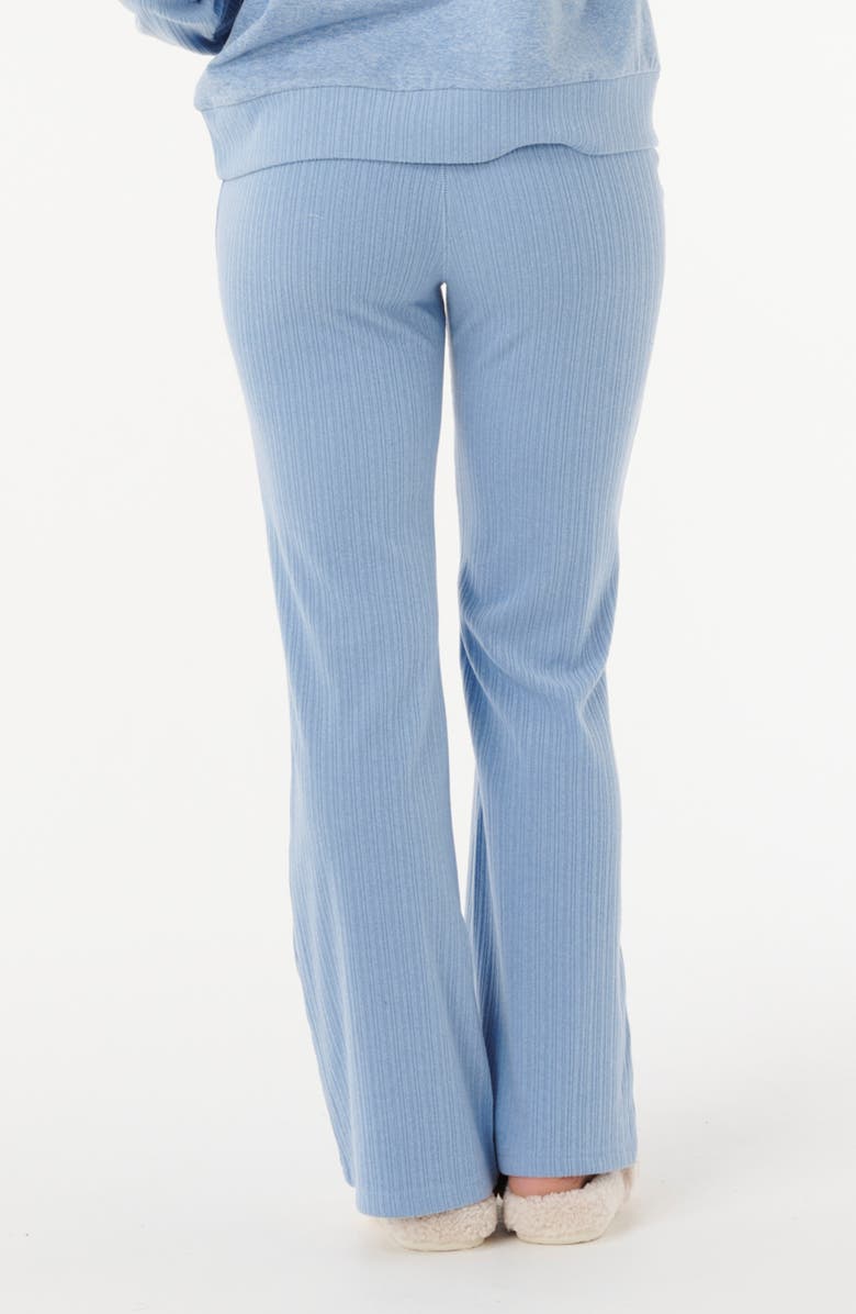 Rip Curl Cosy Rib Flare Leg Pants, Alternate, color, Blue Marle