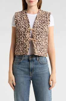WISHLIST Floral Quilted Vest