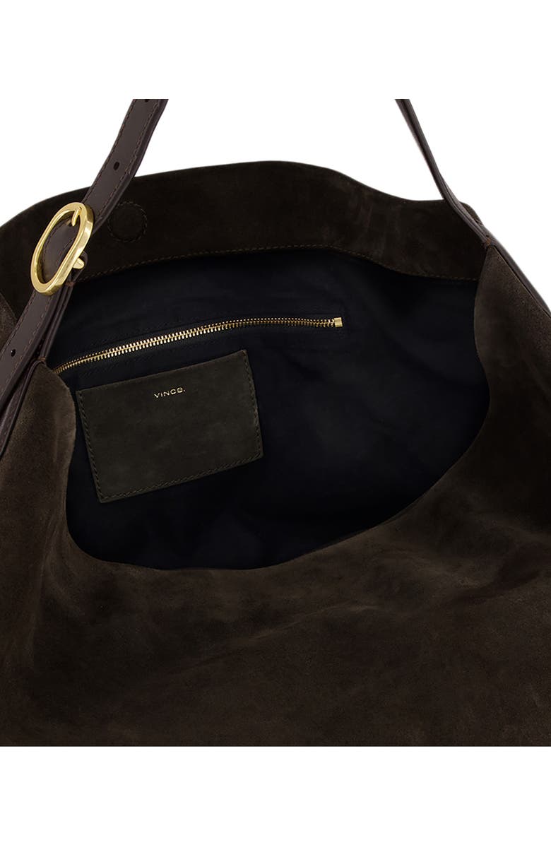 Vince Medium Vivian Suede Hobo Bag, Alternate, color, Cacao