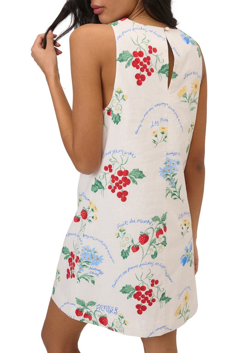 Palermo Floral Shift Minidress, Alternate, color, WHITE