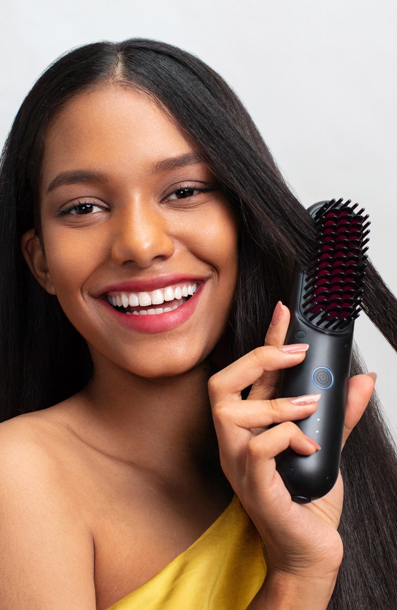 TYMO Porta Pro Portable Hair Straightening Brush, Alternate, color, Black