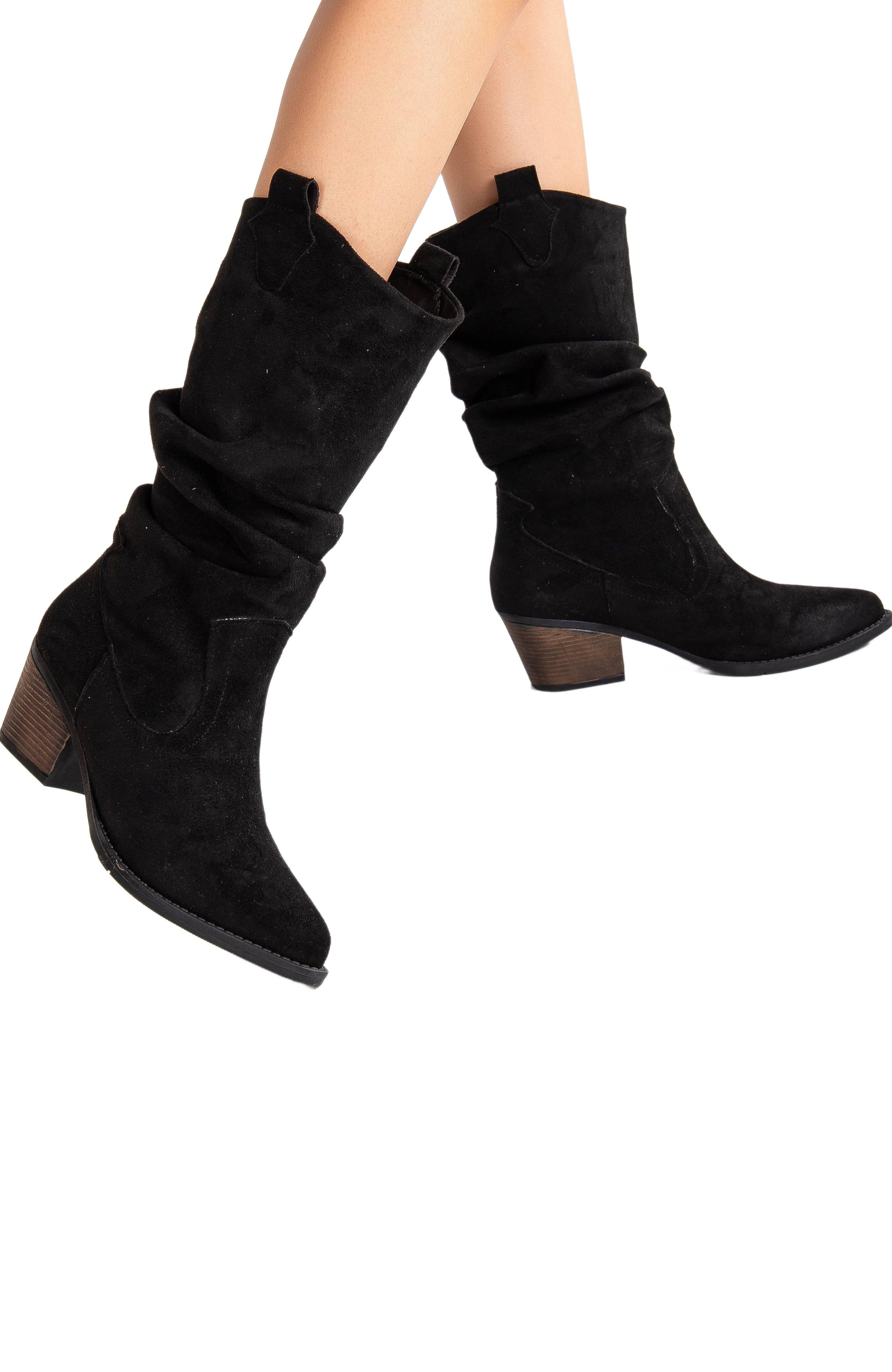 Forever & Always Shoes Bonnie Slouch Western Boots, Alternate, color, 