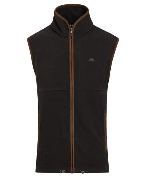Raging Bull Fleece Gilet In Black