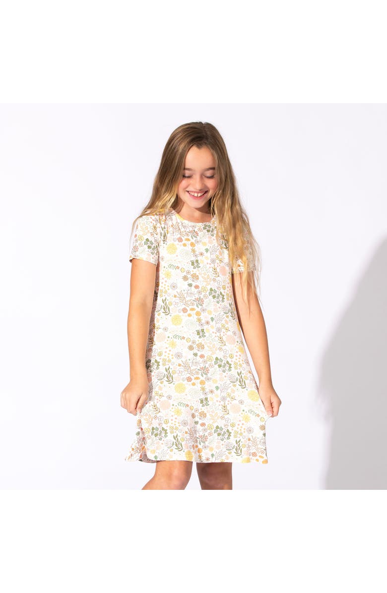 Bellabu Bear Kids' Fall Floral Short Sleeve Dress, Alternate, color, Fall Floral