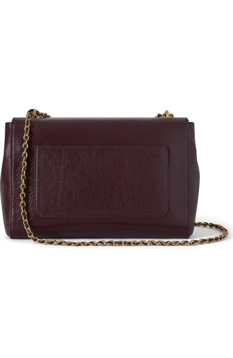 Mulberry Medium Lily High Shine Leather Shoulder Bag, Alternate, color, Oxblood