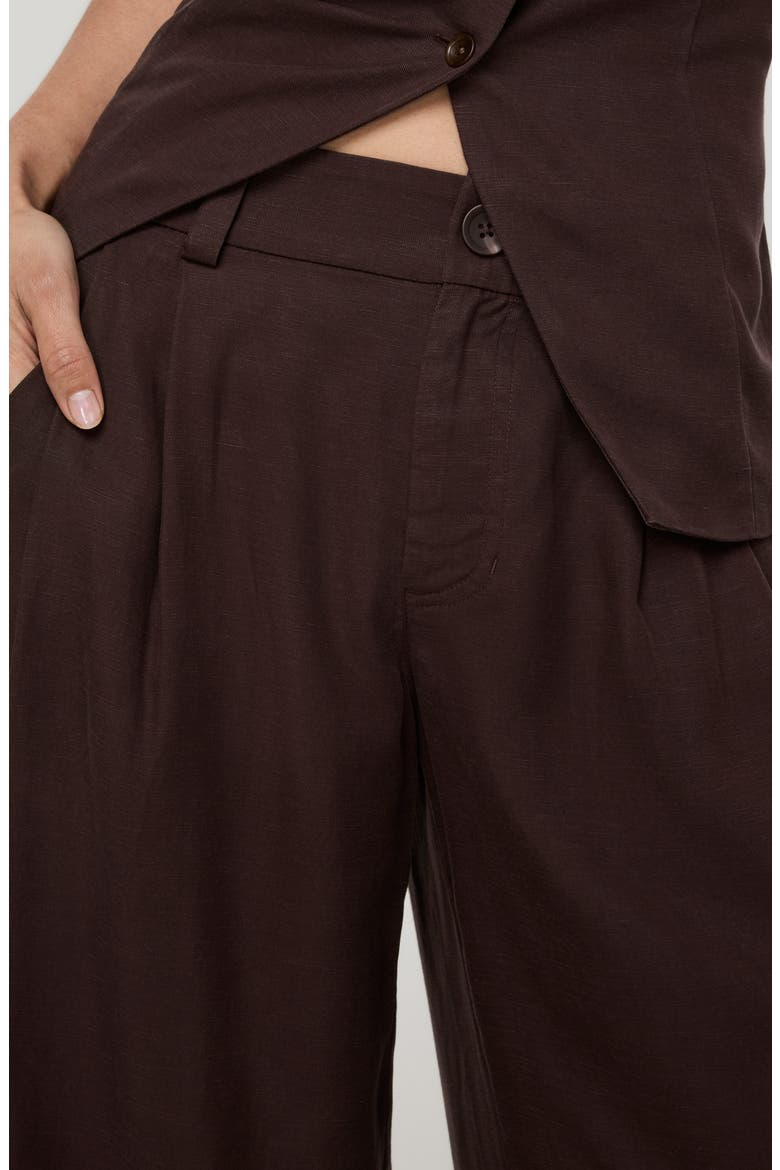 Trestles Wide Leg Twill Pants, Alternate, color, FRENCH ROAST