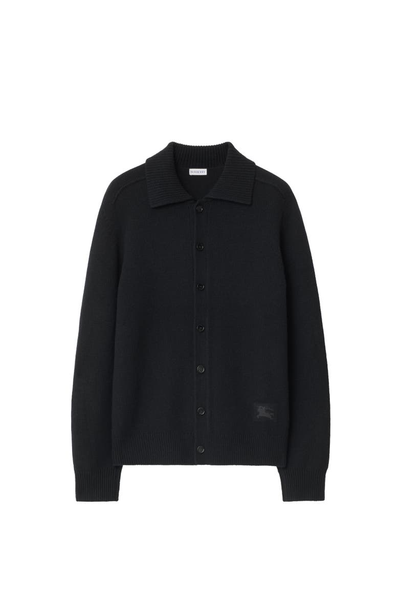 Burberry Cashmere Cardigan, Alternate, color, Black