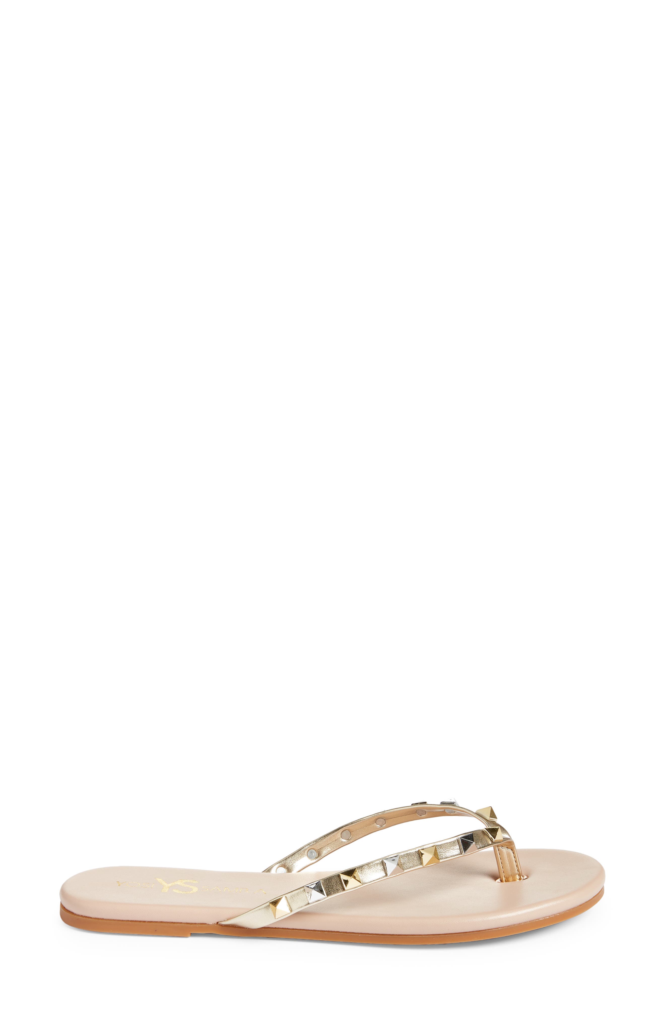 Yosi Samra Rivington Flip Flop, Alternate, color, Beige Studs