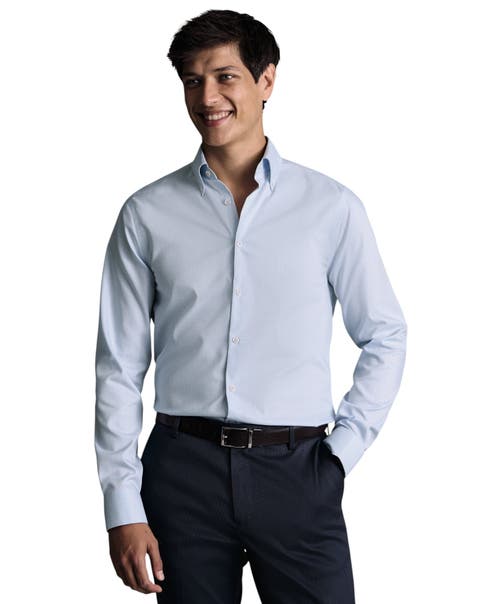 Button-Down Non-Iron Oxford Prince of Wales Check Shirt