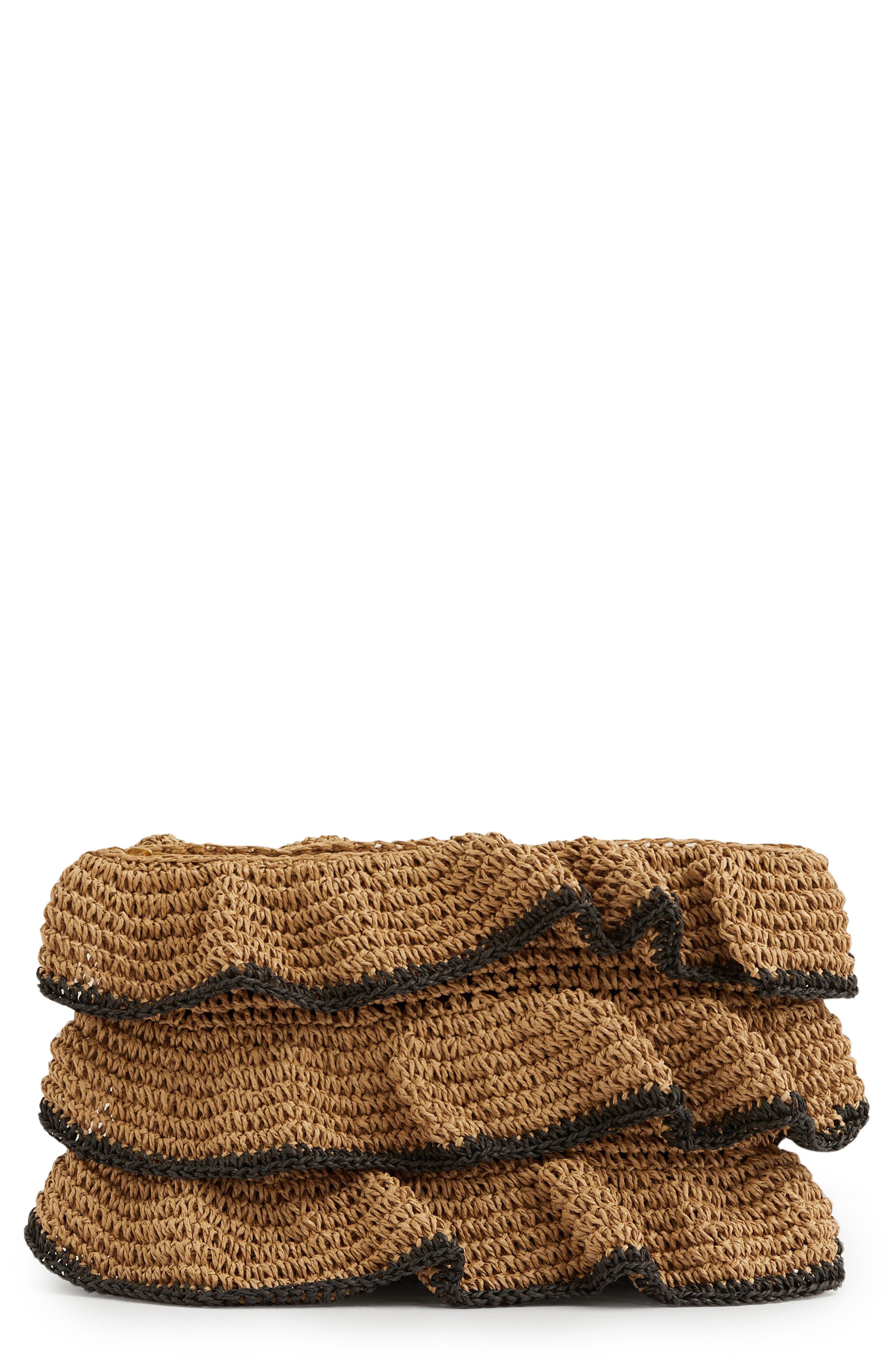 Reiss Raya Woven Clutch, Main, color, 