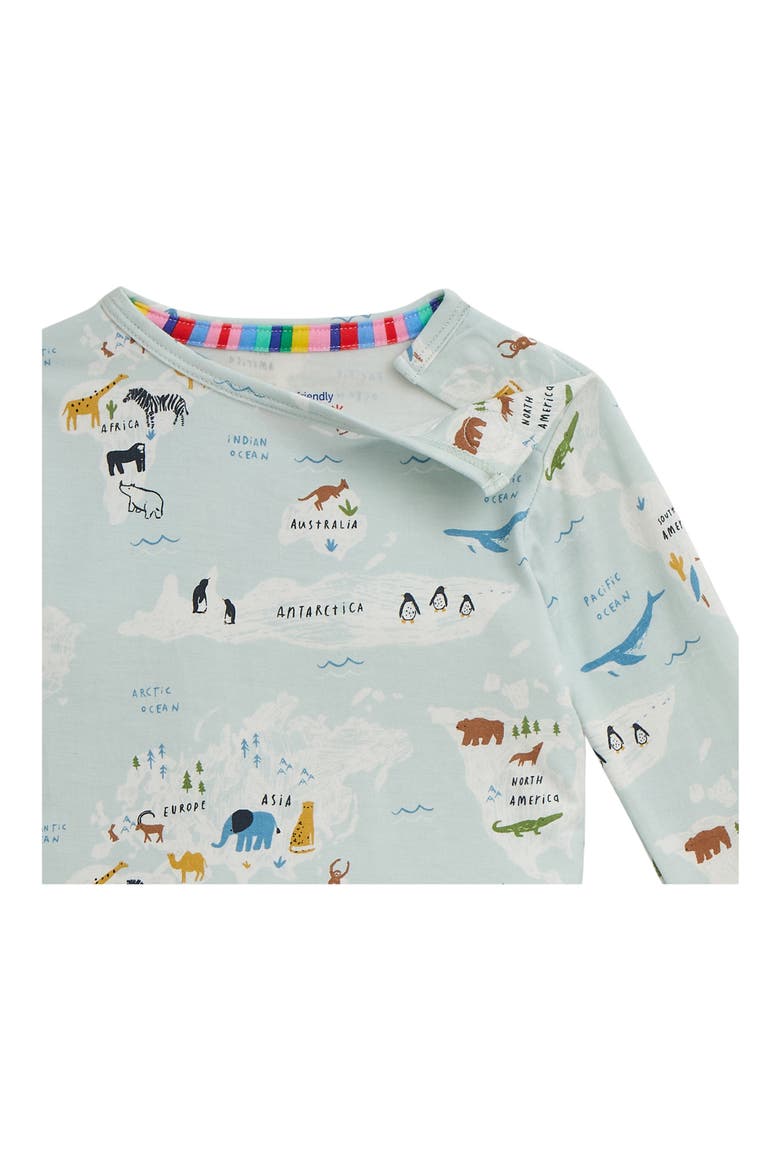 Kids' Sea The World Two-Piece Fitted Pajamas, Alternate, color, BLUE