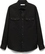 MANGO Regular Fit Chest Pocket Button-Up Shirt