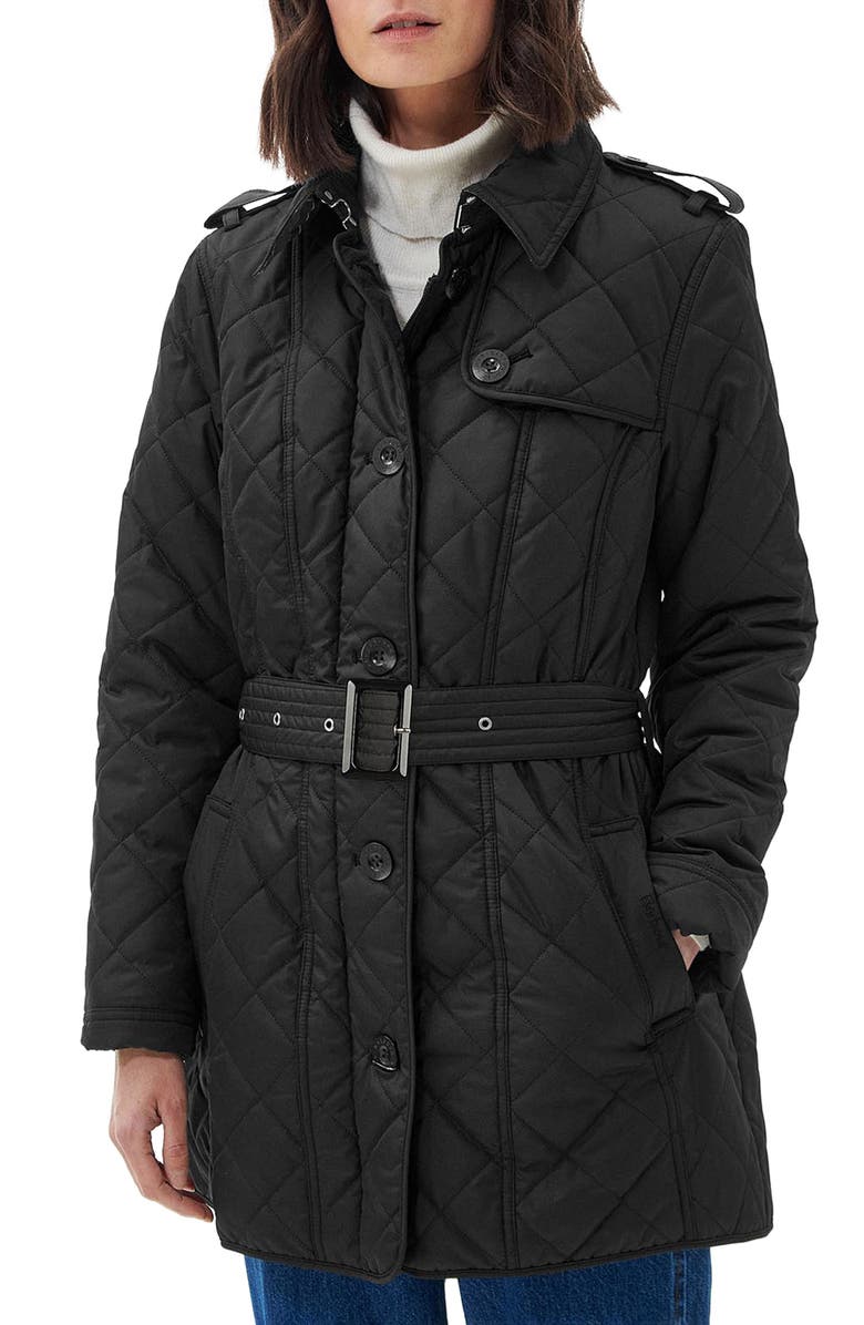 Barbour Tummel Belted Quilted Jacket, Main, color,