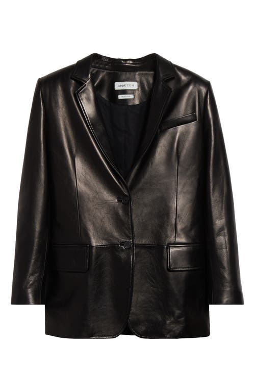Alexander Mcqueen Mcqueen Tailored Leather Jacket In Black