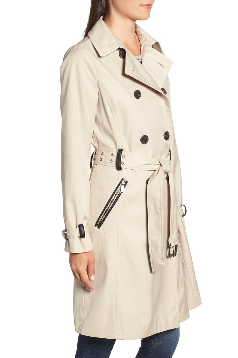 Packable Trench Coat, Alternate, color, SAND