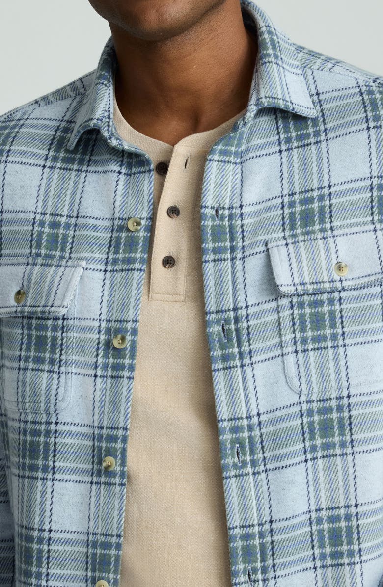 UNTUCKit Ternhaven Sweater Flannel Shirt Jacket, Alternate, color,