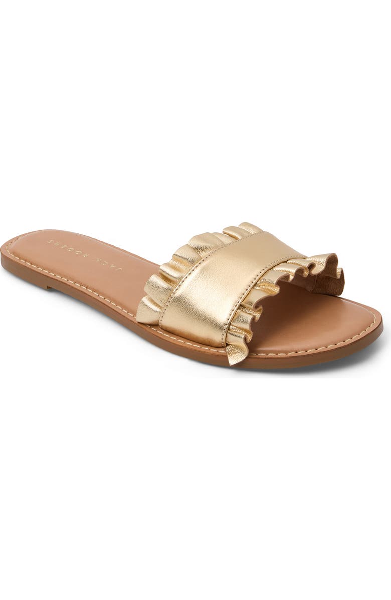 Jack Rogers Rozette Slide Sandal, Main, color, Gold