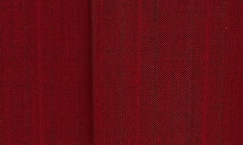 Bottega Veneta High Waist Wide-leg Wool Blend Trousers In Red/grey Melange
