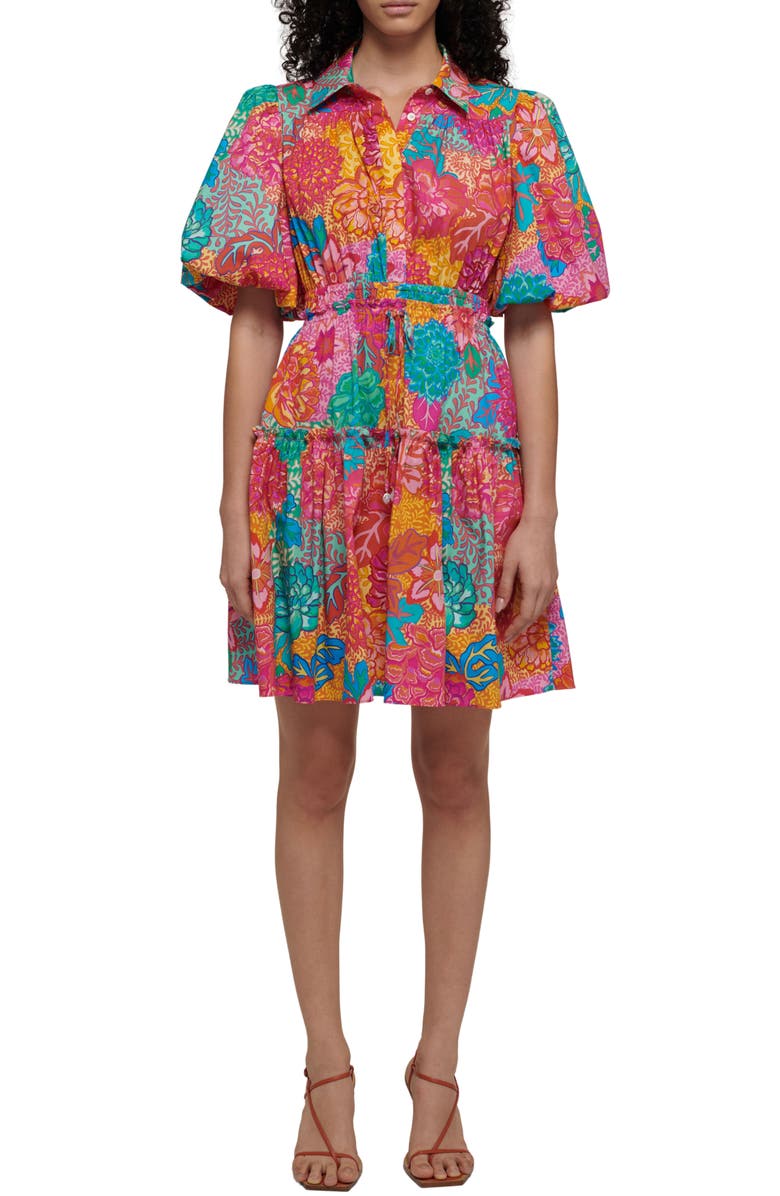 Derek Lam 10 Crosby Doha Balloon Sleeve Cotton Shirtdress, Main, color,