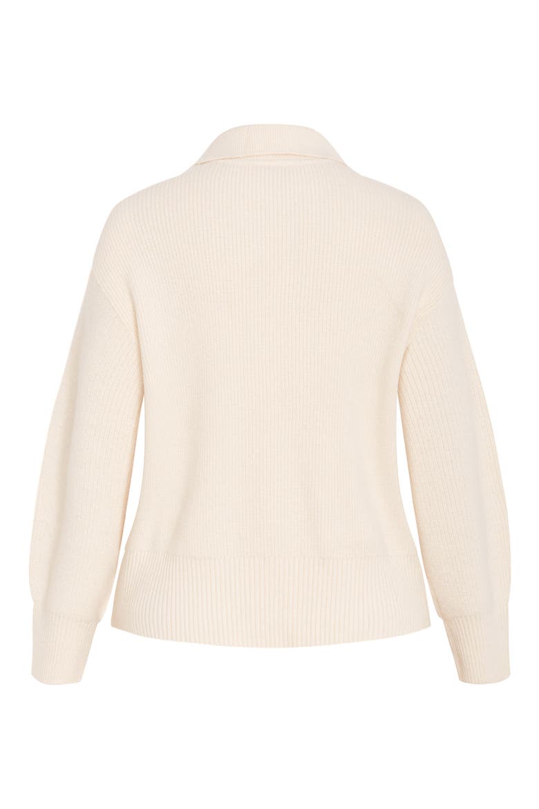 Opal Spread Collar Sweater, Alternate, color, CREAM